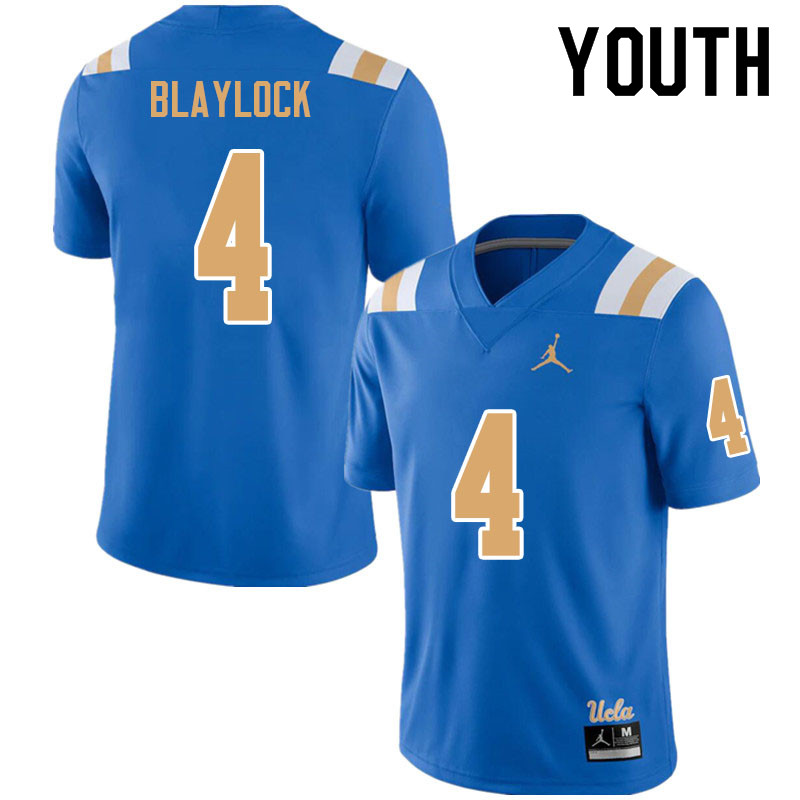 Jordan Brand Youth #4 Stephan Blaylock UCLA Bruins College Football Jerseys Sale-Blue - Click Image to Close